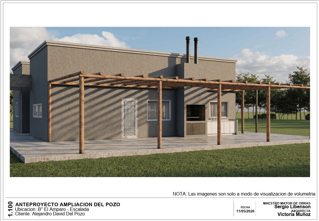 Render exterior de proyecto arquitectónico en Reta