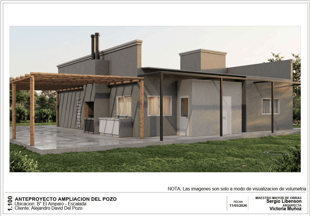 Render exterior de proyecto arquitectónico en Reta