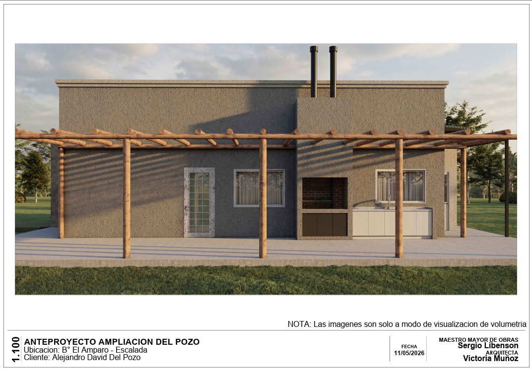 Render exterior de vivienda diseñado por Estudio de Arquitectura Reta